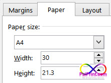 paper size